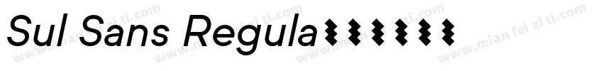 Sul Sans Regula字体转换